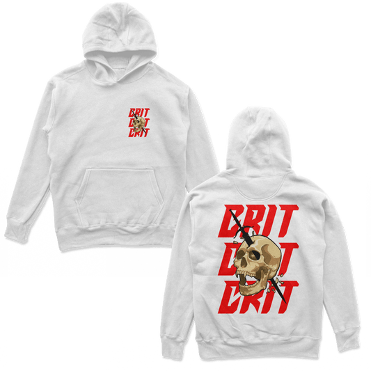 Object of Power nerdy gamer anime tabletop roleplaying Hoodie Melee Critical Hoodie Chest & Back Prints / White / S