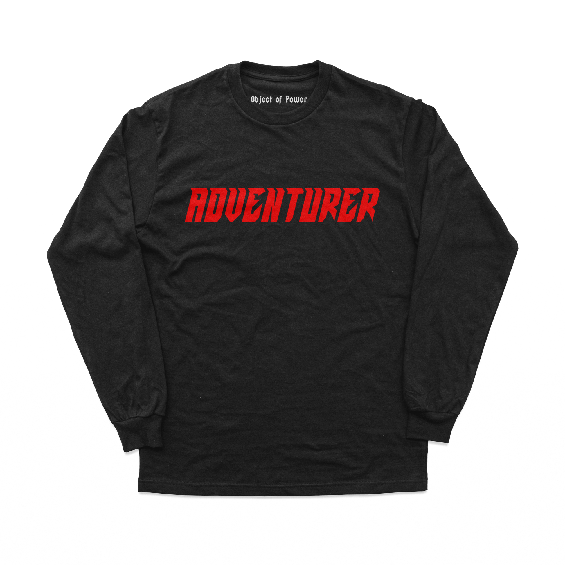 Object of Power nerdy gamer anime tabletop roleplaying Long Sleeve Tee Adventurer Long Sleeve Tee Black / XS