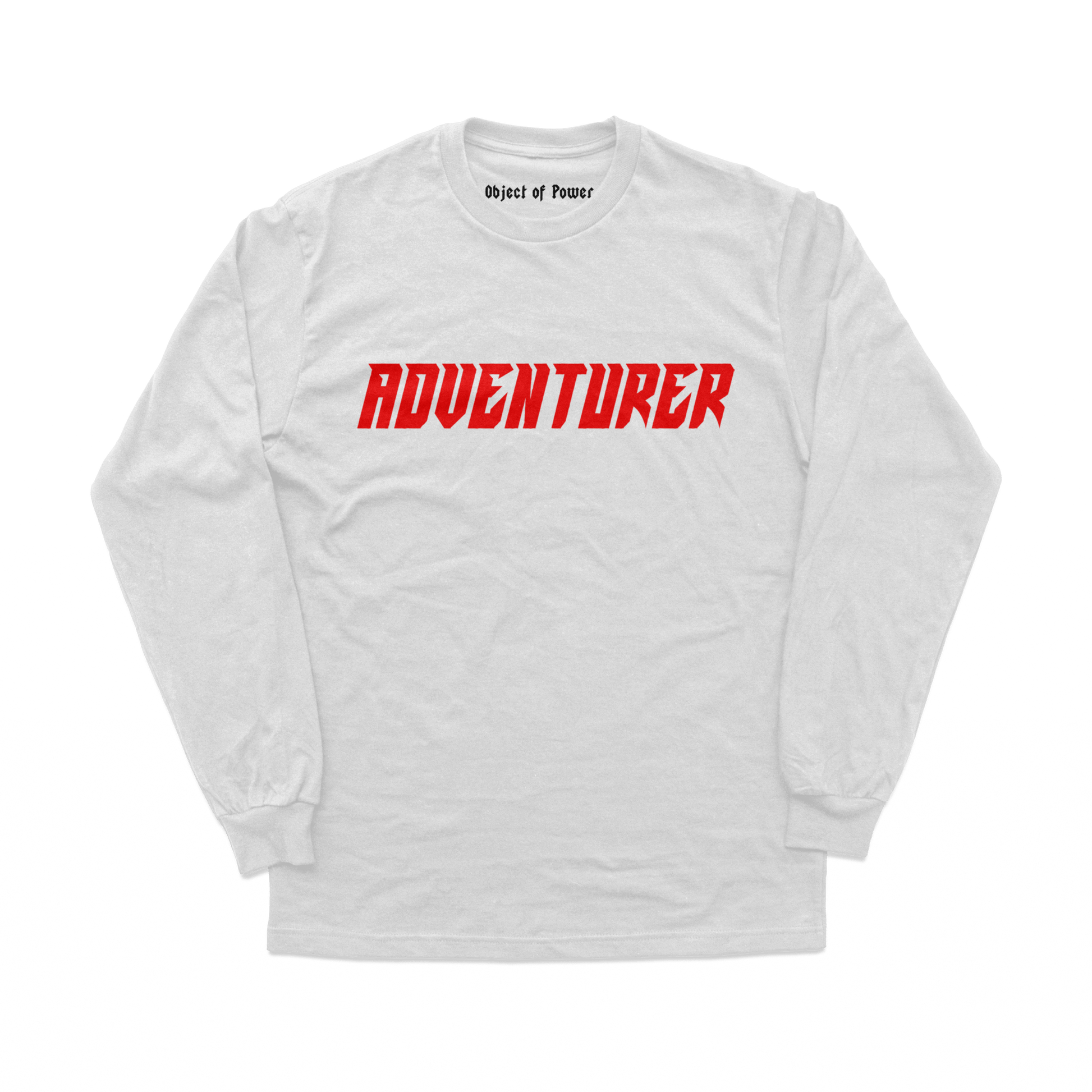 Object of Power nerdy gamer anime tabletop roleplaying Long Sleeve Tee Adventurer Long Sleeve Tee White / XS