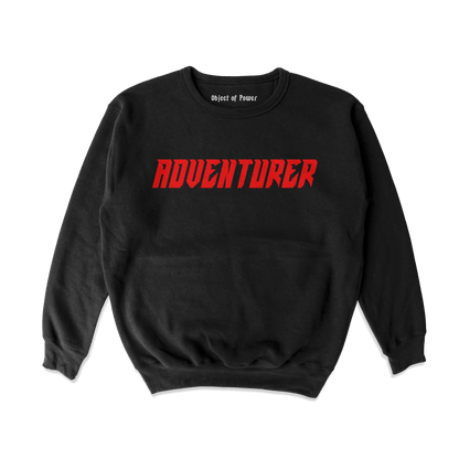 Object of Power nerdy gamer anime tabletop roleplaying Sweatshirt Adventurer Sweatshirt Black / S