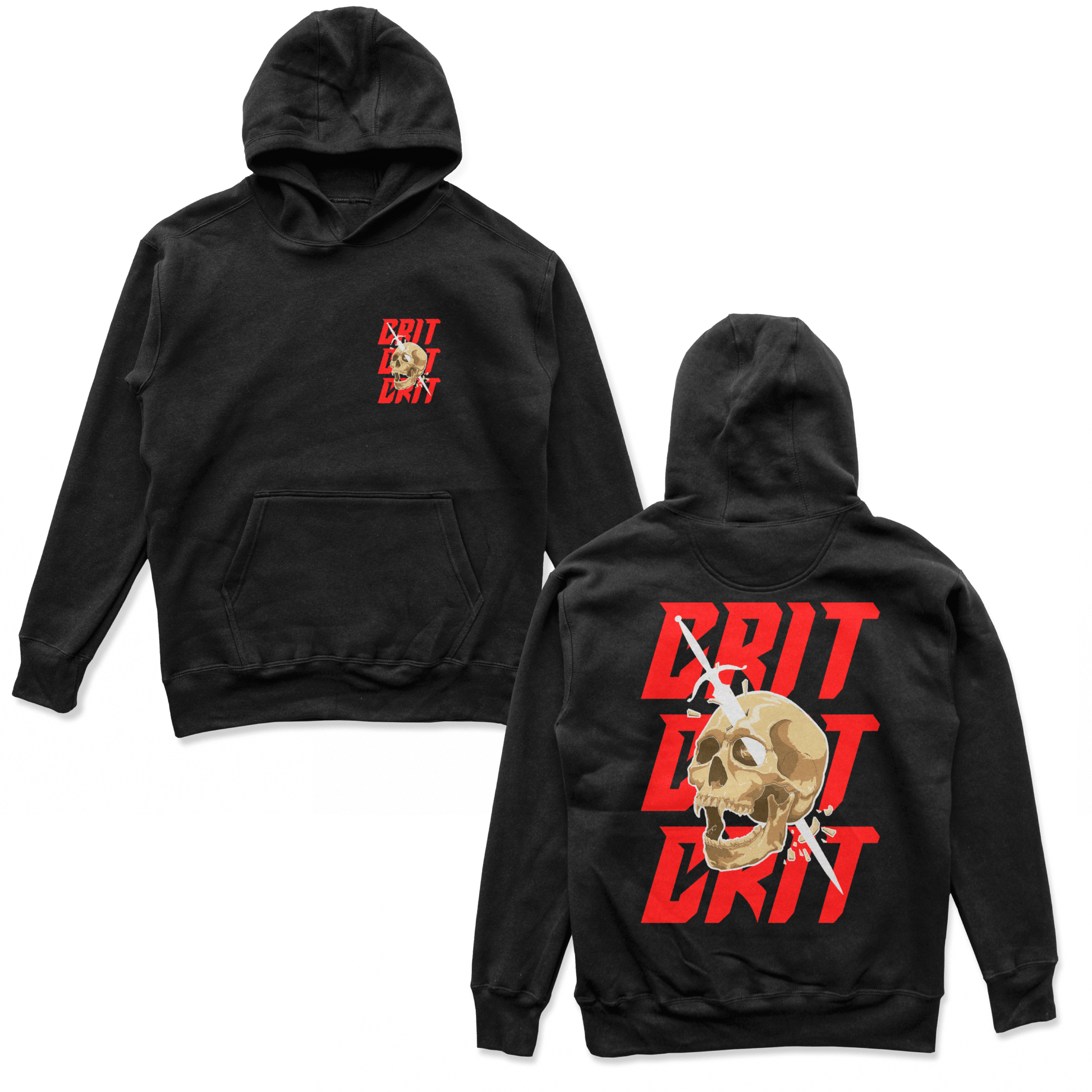 Object of Power nerdy gamer anime tabletop roleplaying Hoodie Melee Critical Hoodie Chest & Back Prints / Black / S