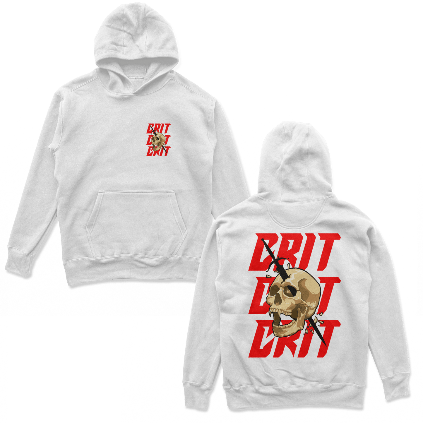 Object of Power nerdy gamer anime tabletop roleplaying Hoodie Melee Critical Hoodie Chest & Back Prints / White / S