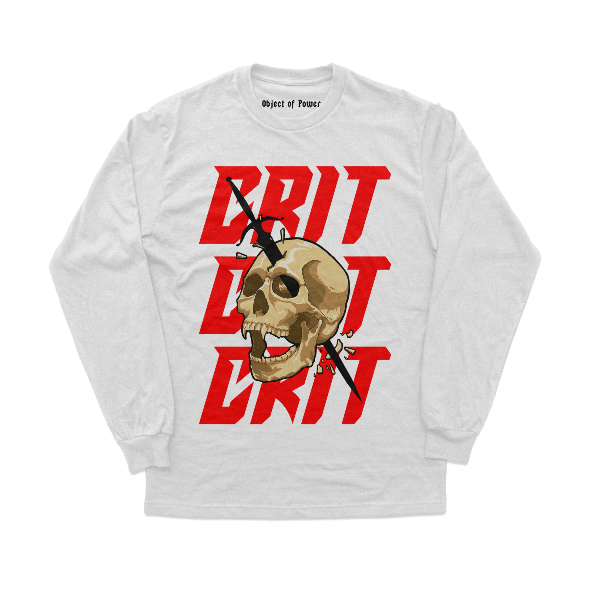 Object of Power nerdy gamer anime tabletop roleplaying Long Sleeve Tee Melee Critical Long Sleeve Tee Front Print / White / XS