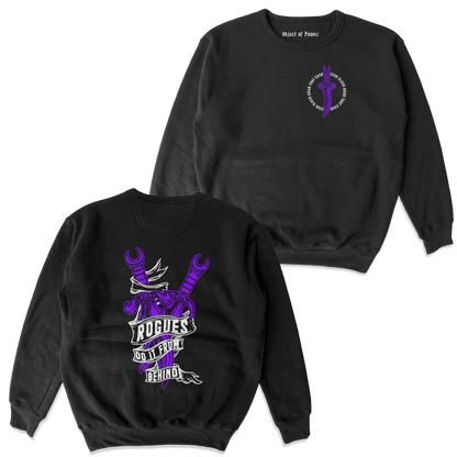 Object of Power nerdy gamer anime tabletop roleplaying Sweatshirt Rogue's Dagger Sweatshirt Chest & Back Prints / Black / S